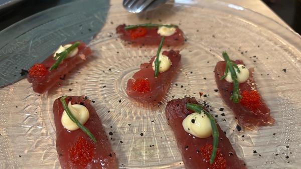 Oder etwa Carpaccio vom Fisch.