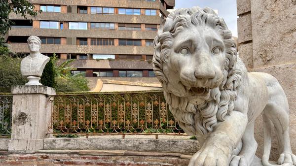 Diese stehen zum Teil in Kontrast mit der teilweise modernen Architektur in der Umgebung.