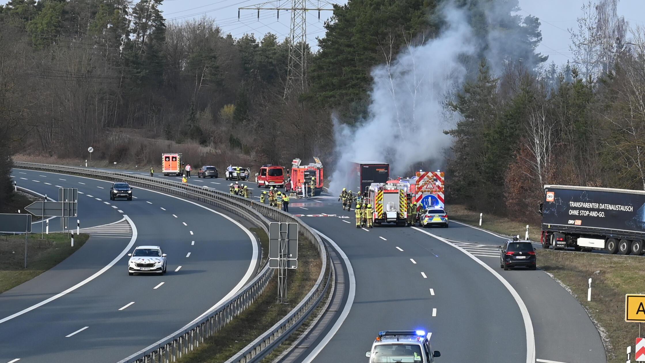 LKw-Brand auf B2