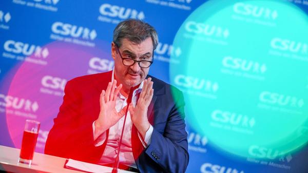 Pressekonferenz nach Sitzung des CSU-Vorstands am