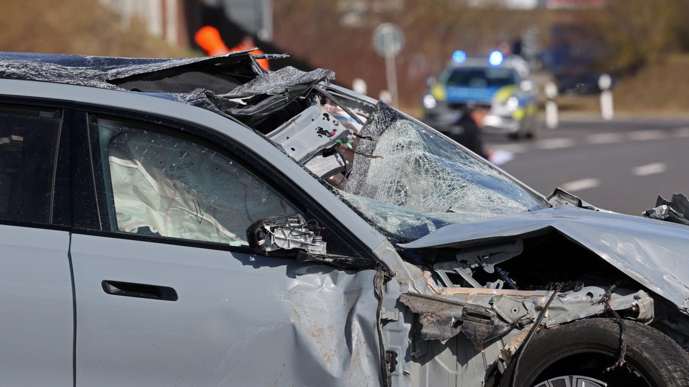 Die Unfallstelle auf der Autobahn A20 bei Lindholz