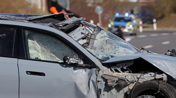 Die Unfallstelle auf der Autobahn A20 bei Lindholz