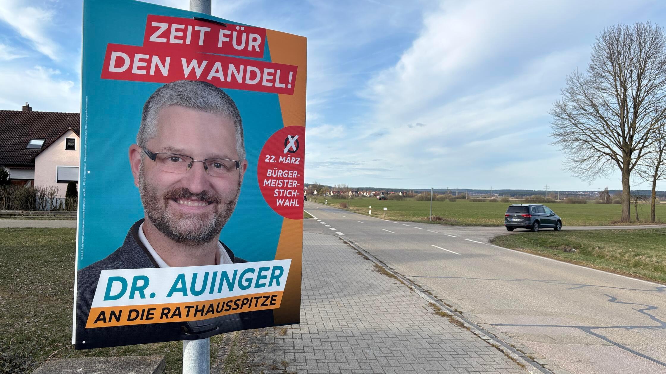 Plakat Auinger falsche Maße Stichwahl