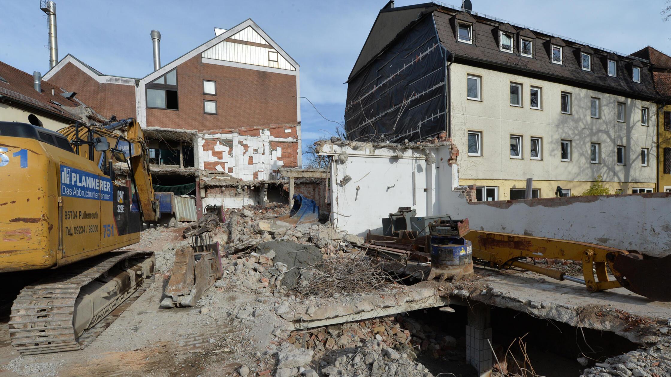 Die Bauarbeiten für das von der Schultheiss Wohnba