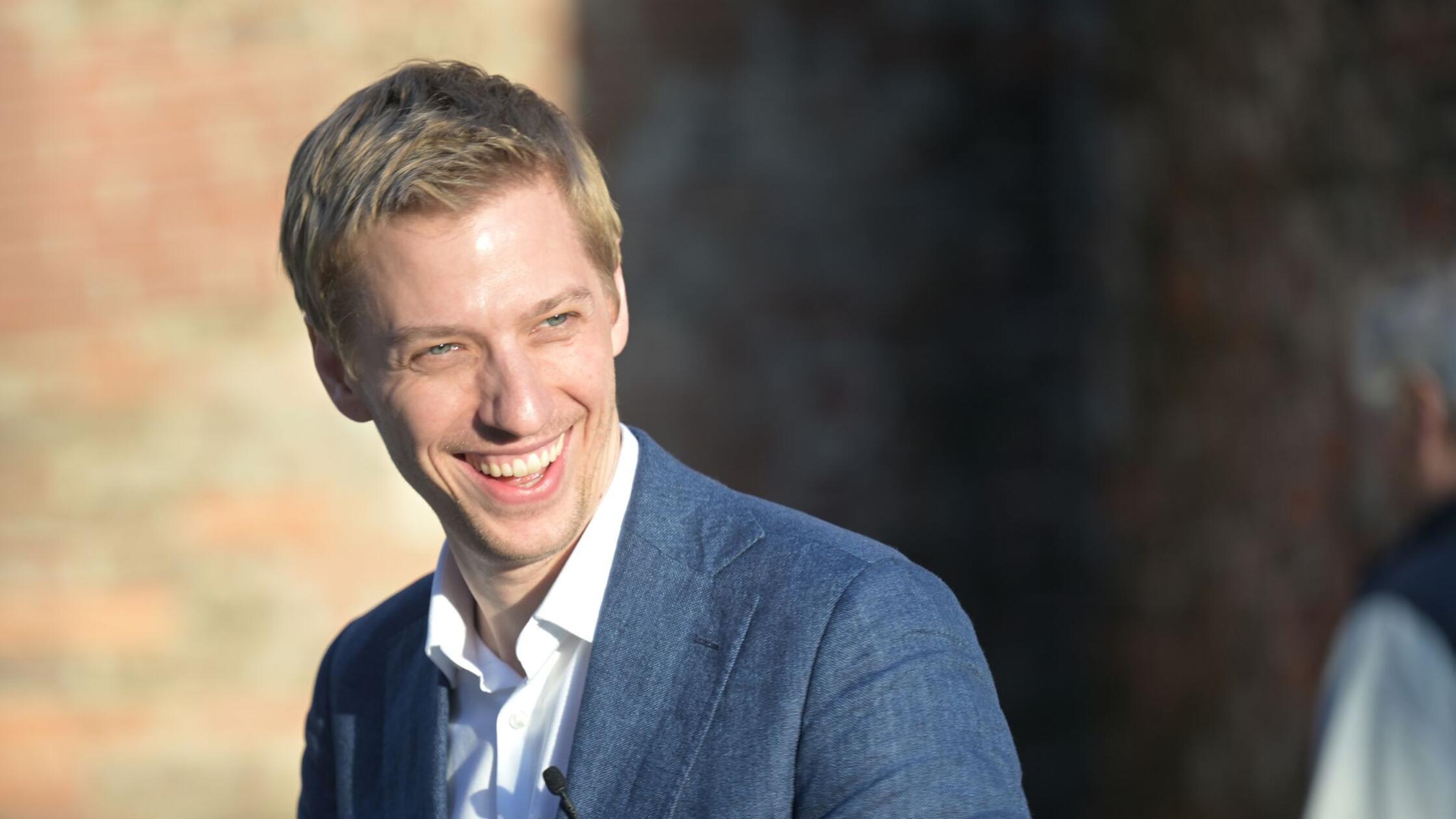 Oberbürgermeisterkandidat Dominik Krause (Grüne) v