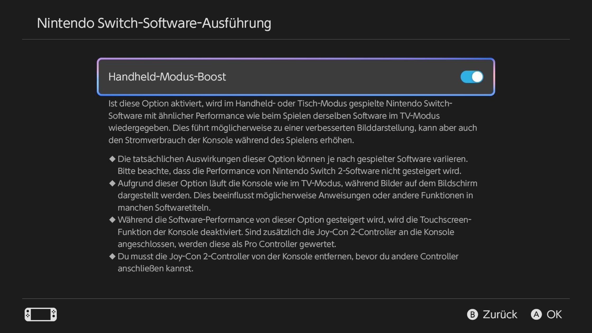 Nintendo Switch 2 Handheld-Modus-Boost