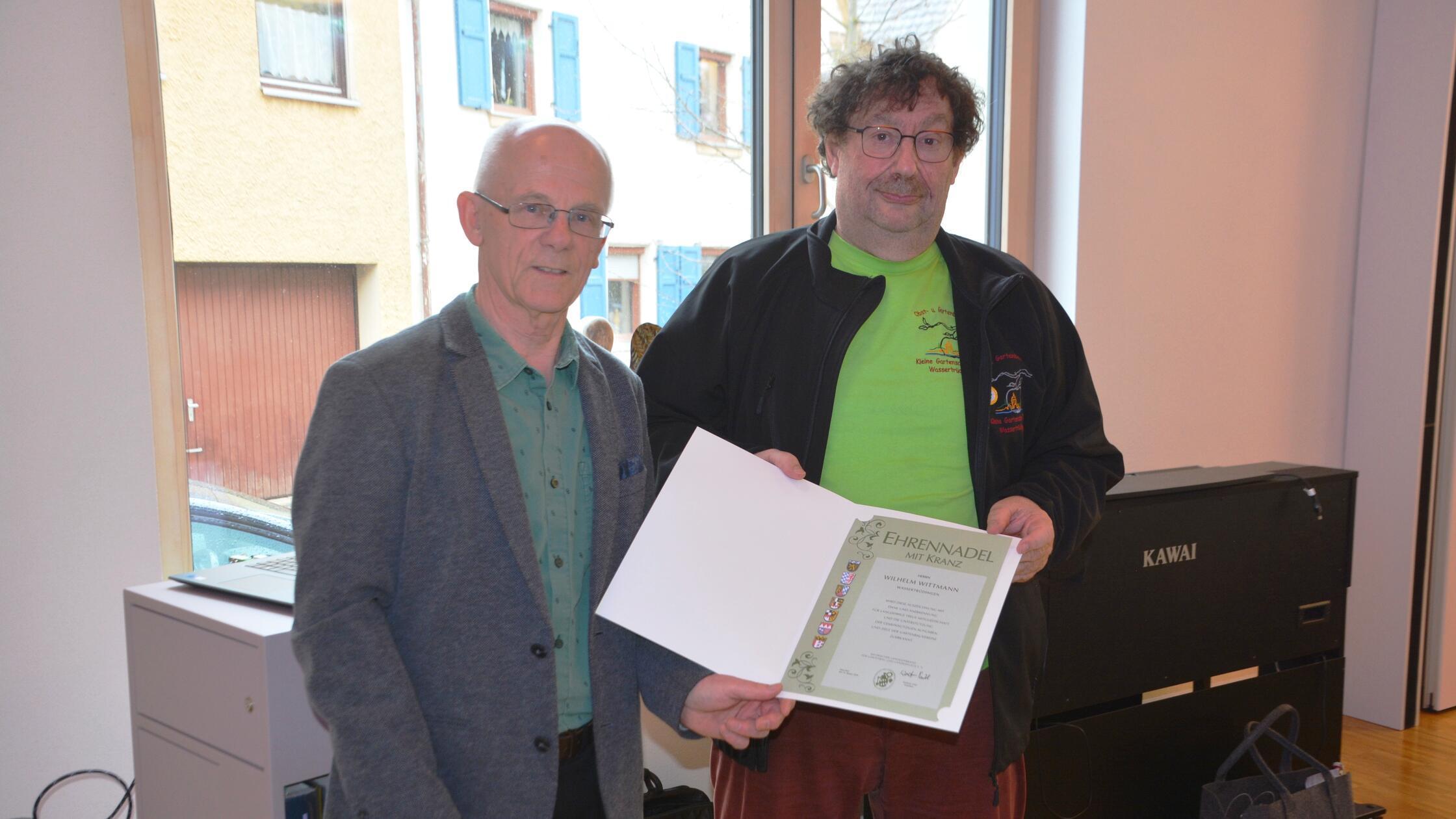 Bezirksvorsitzender Gerhard Durst (links) aus Wind