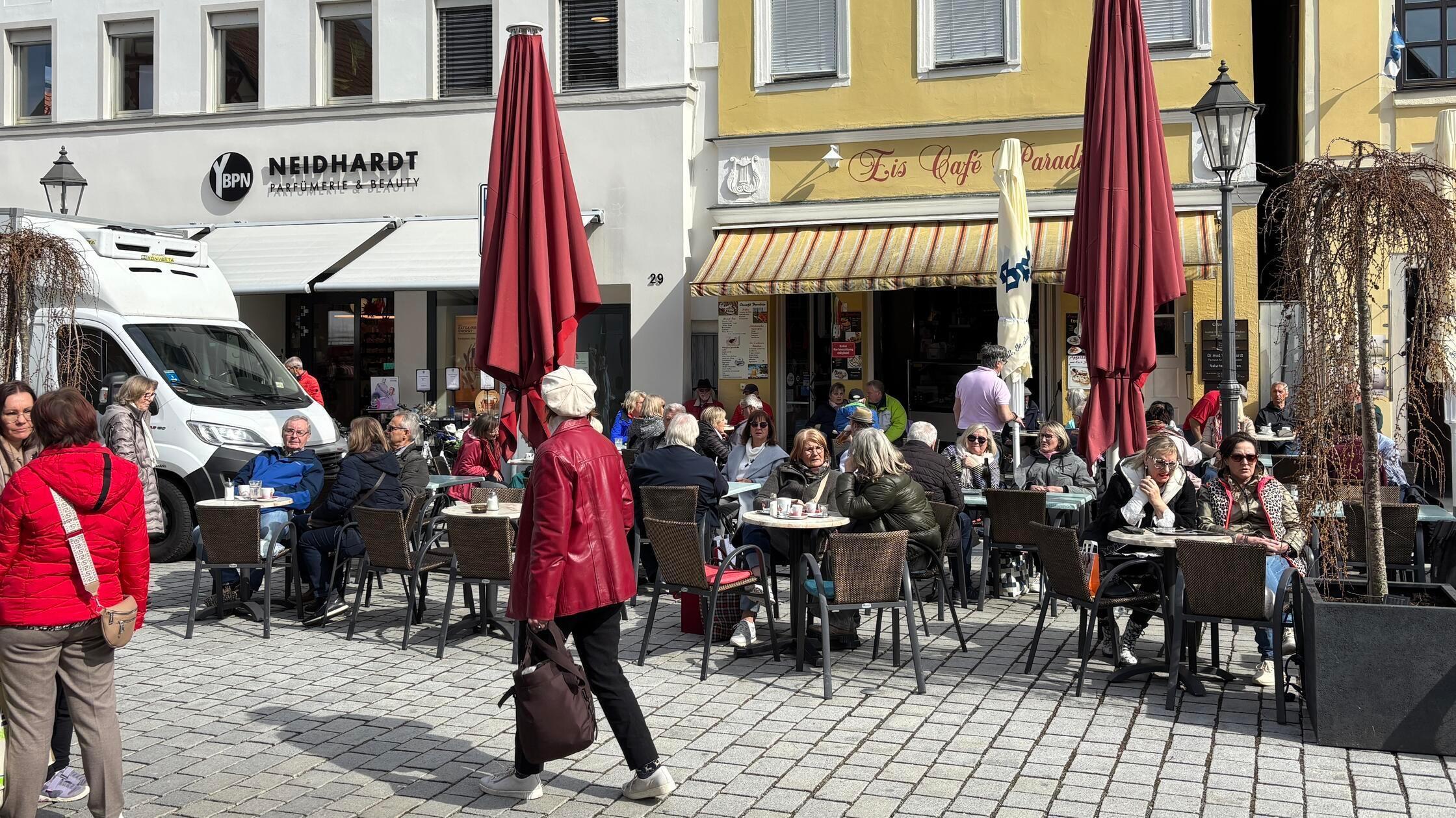 Gunzenhausen Marktplatz Außenbestuhlung
