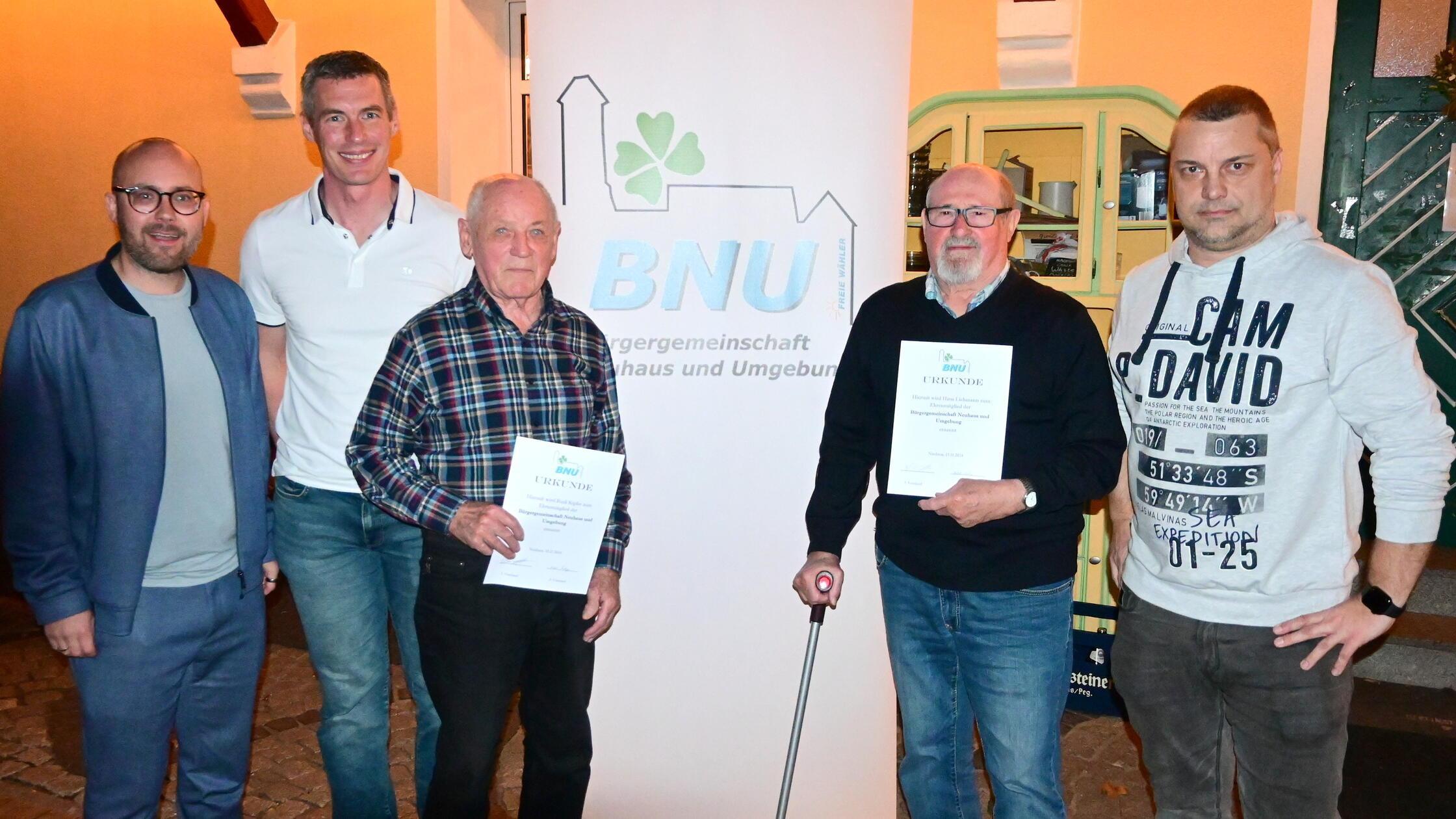 Felix Locke und der künftige Bürgermeister Florian