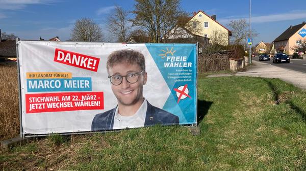 Marco Meier Stichwahl Wahlplakat Merkendorf