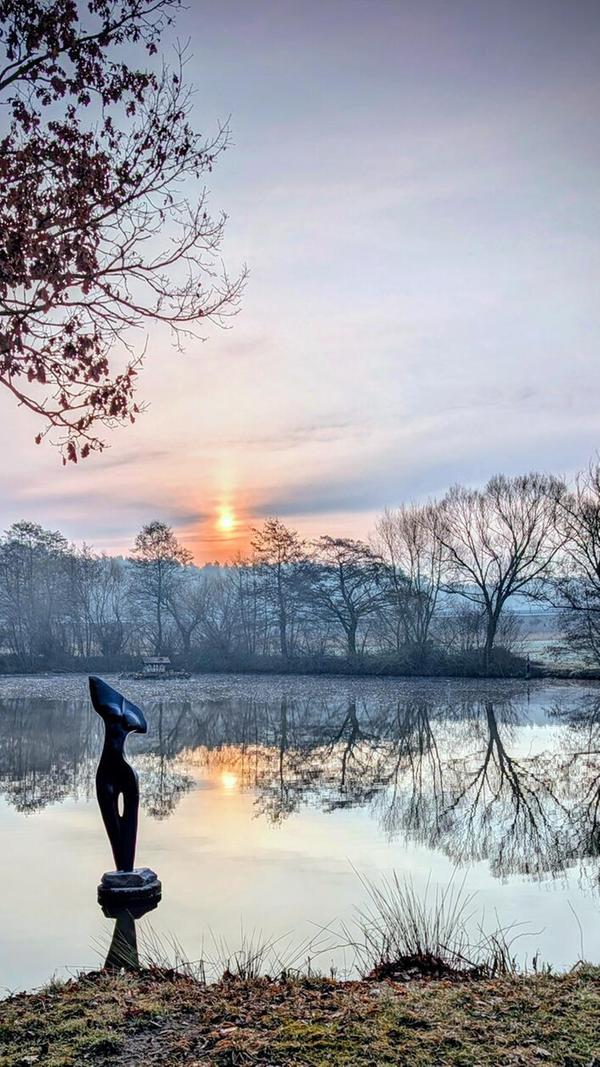 Der Skulpturen Weiher in Wernsbach.