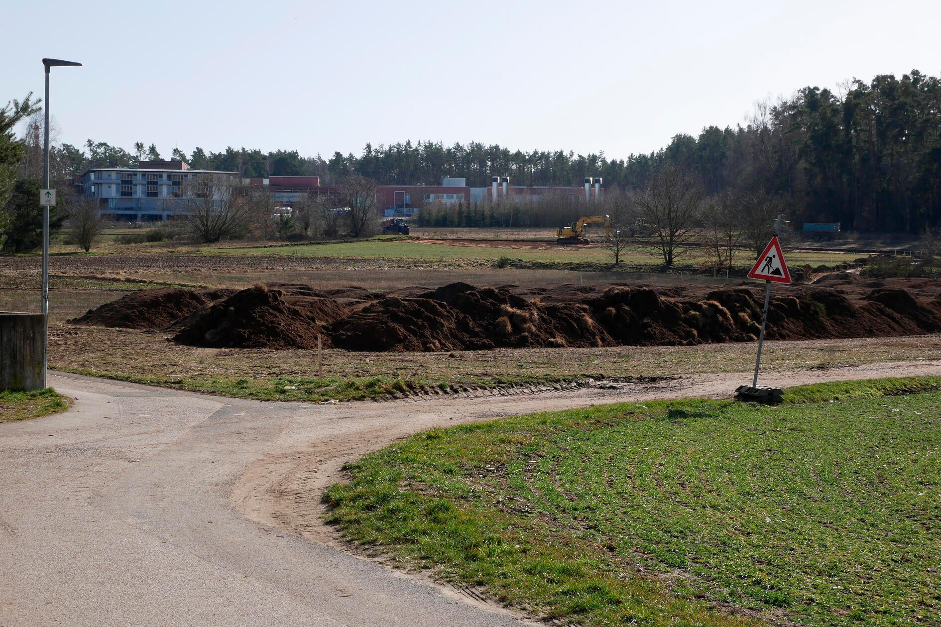 Leider sind viele  Bäume und Sträucher vor der Rother Kreisklinik gefällt worden.