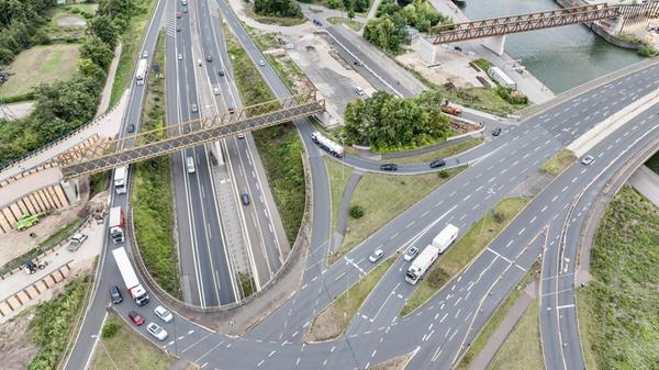 Die Behelfsumfahrt an der Hafenstraße wird in den