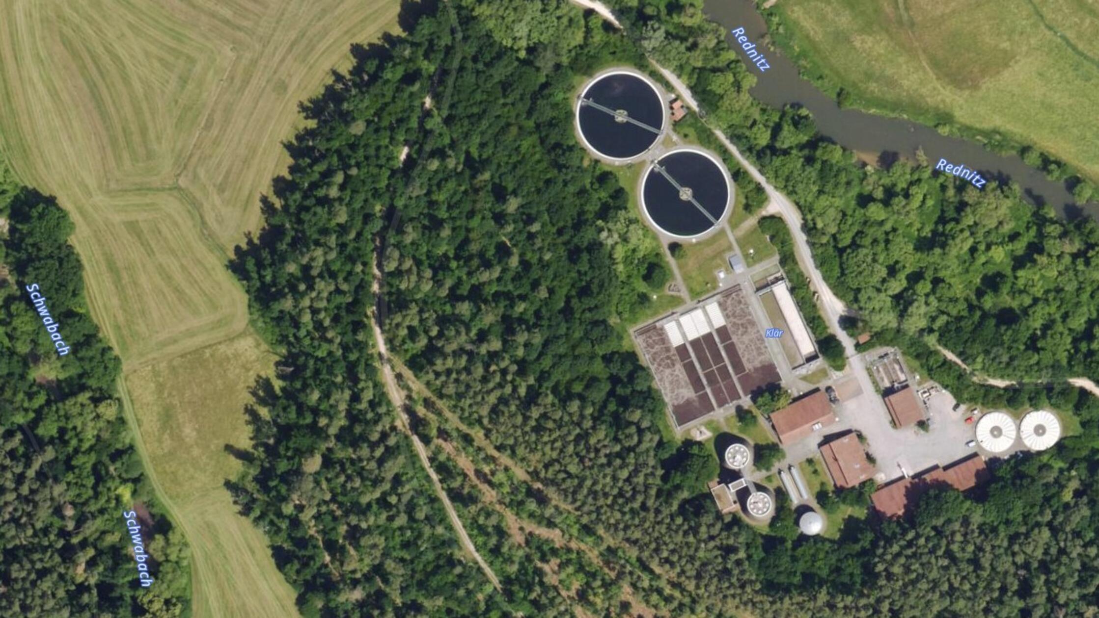 Luftbild Kläranlage SC Bayernatlas
