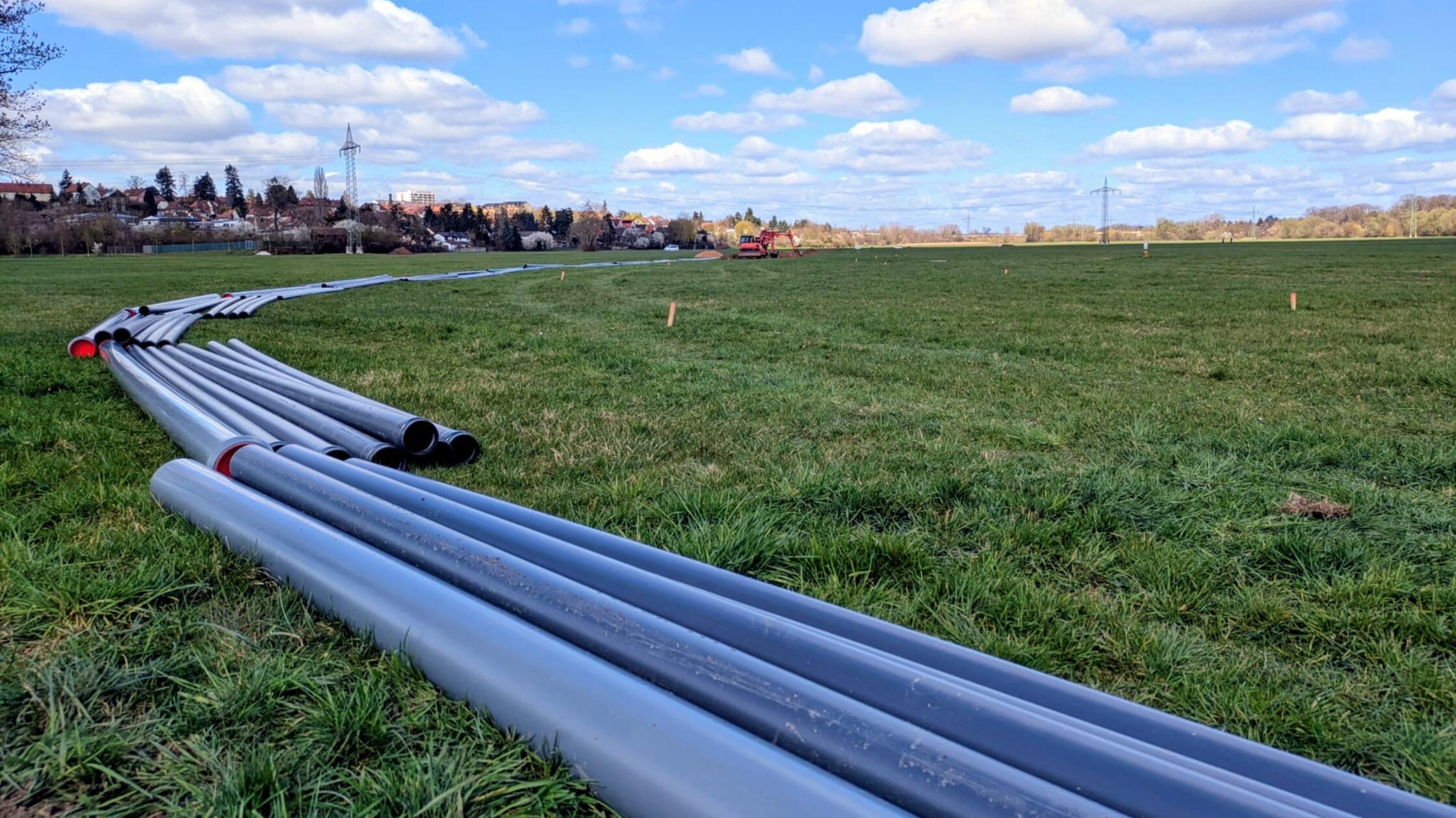 Wasserrohre Regnitzwiesen