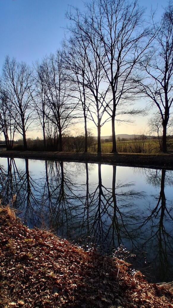 Die Abendstimmung am alten Kanal in Holzheim hat unser Leser Jürgen Ruppert eingefangen.