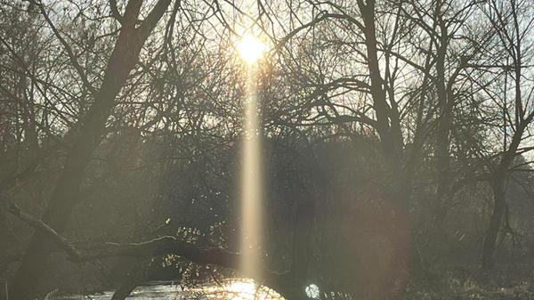 Sonnenuntergang über der Rednitz.