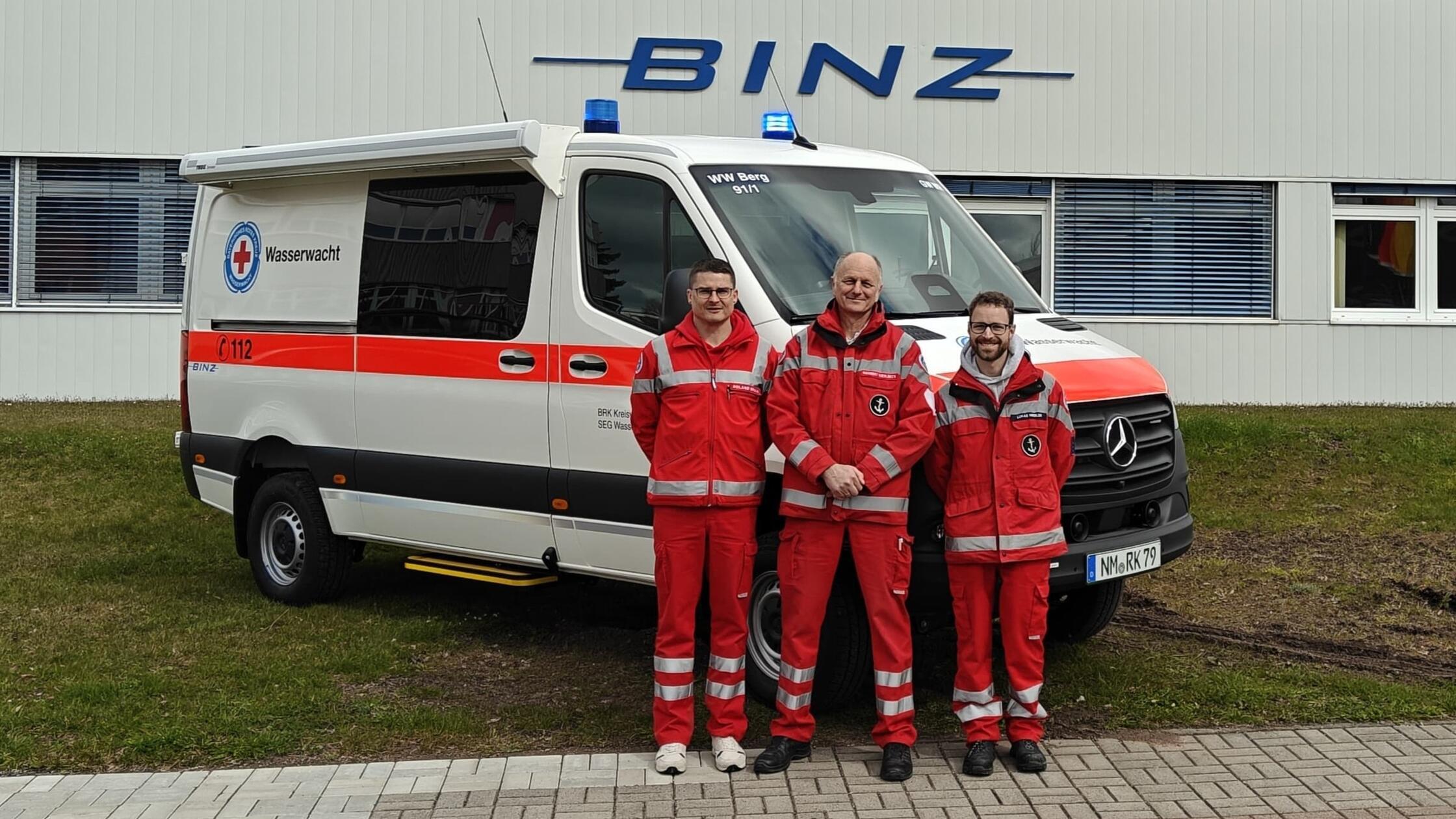 Die drei Technischen Leiter der Wasserwacht-Ortsgr