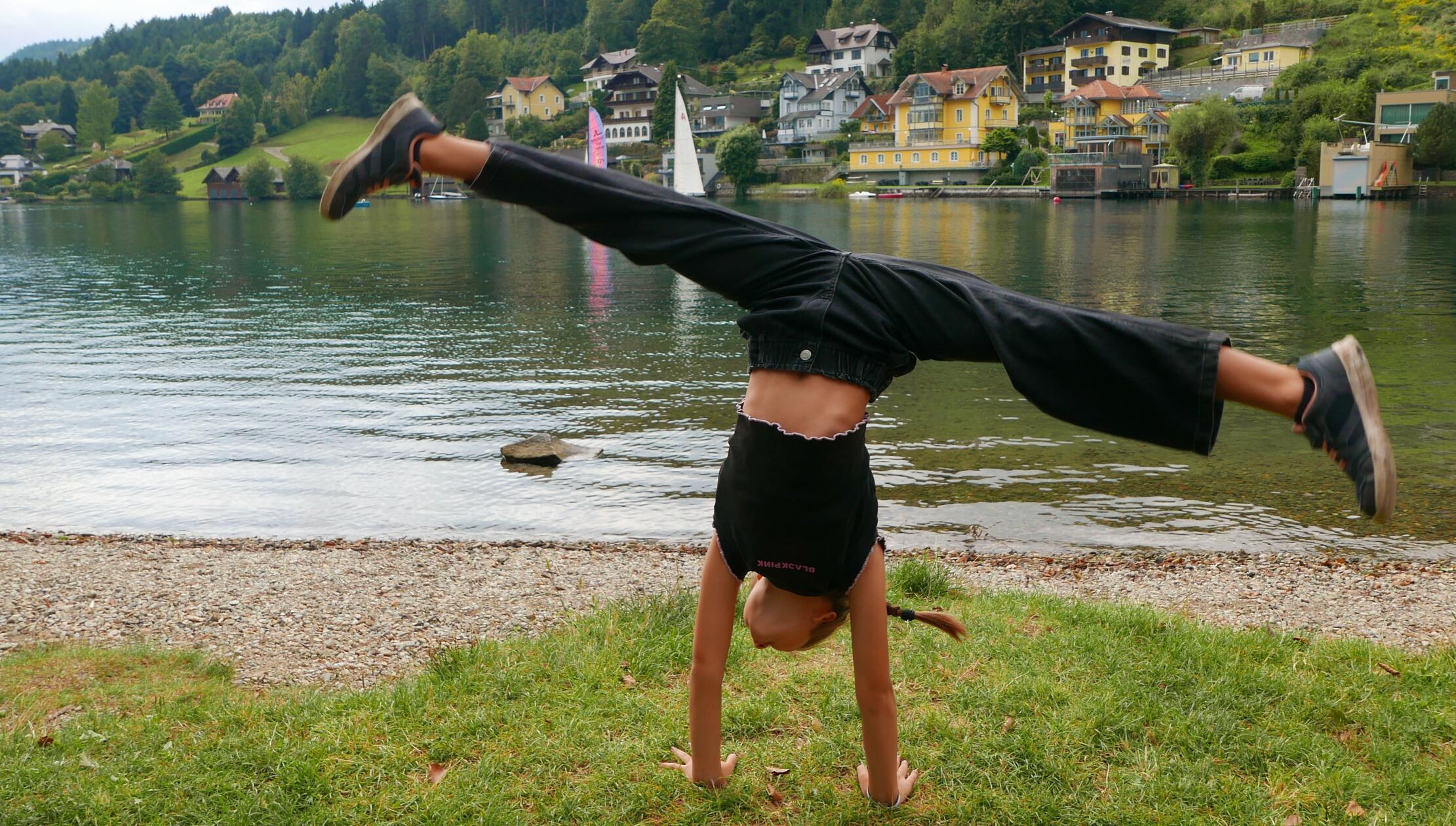 Kleine Pause im Park von Seeboden.