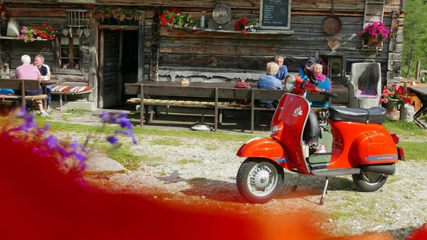 An dieser Alm rasten wir und fahren die Nockalmstraße wieder zurück.