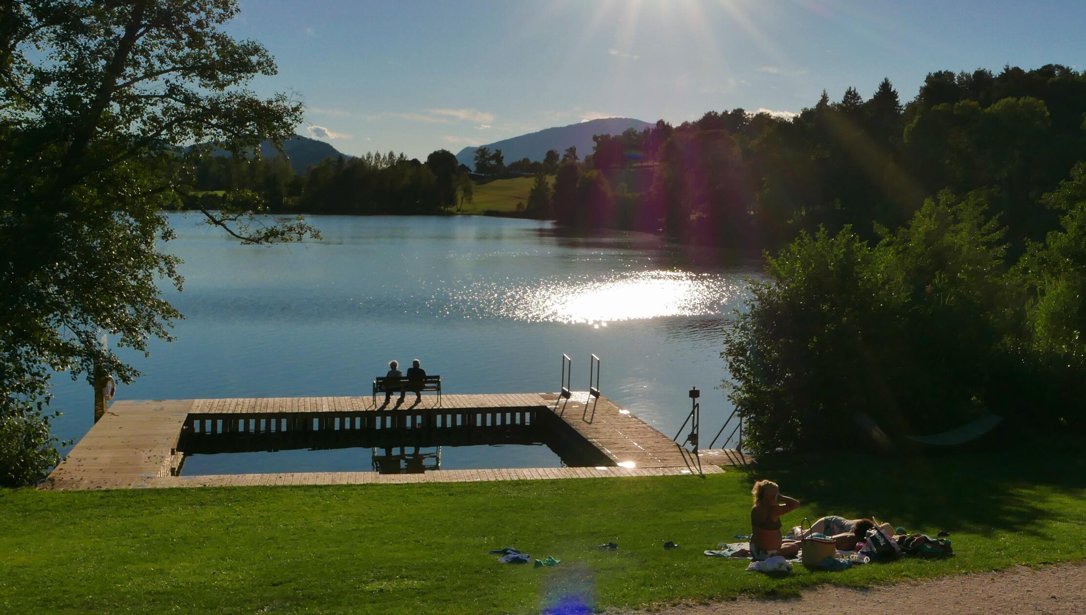 Das Strandbad neben dem Seewirt Spiess, der hier auch den Campingplatz betreibt.
