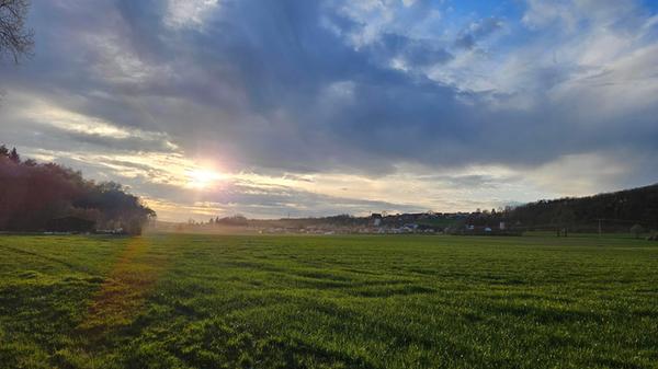 Blick auf Liebenstadt, aufgenommen bei einer abendlichen Radtour.