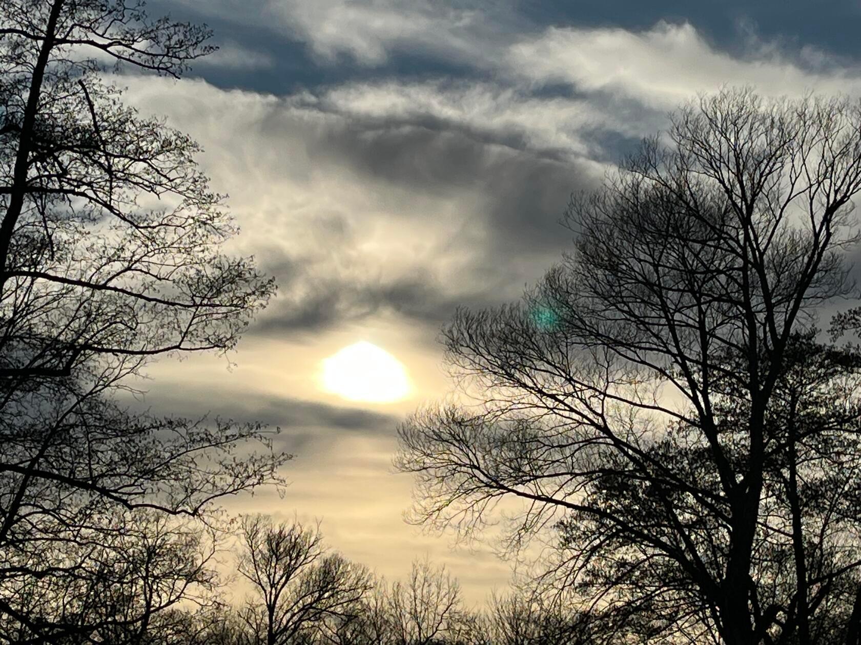 Sonnenuntergang über der Rednitz in Katzwang.