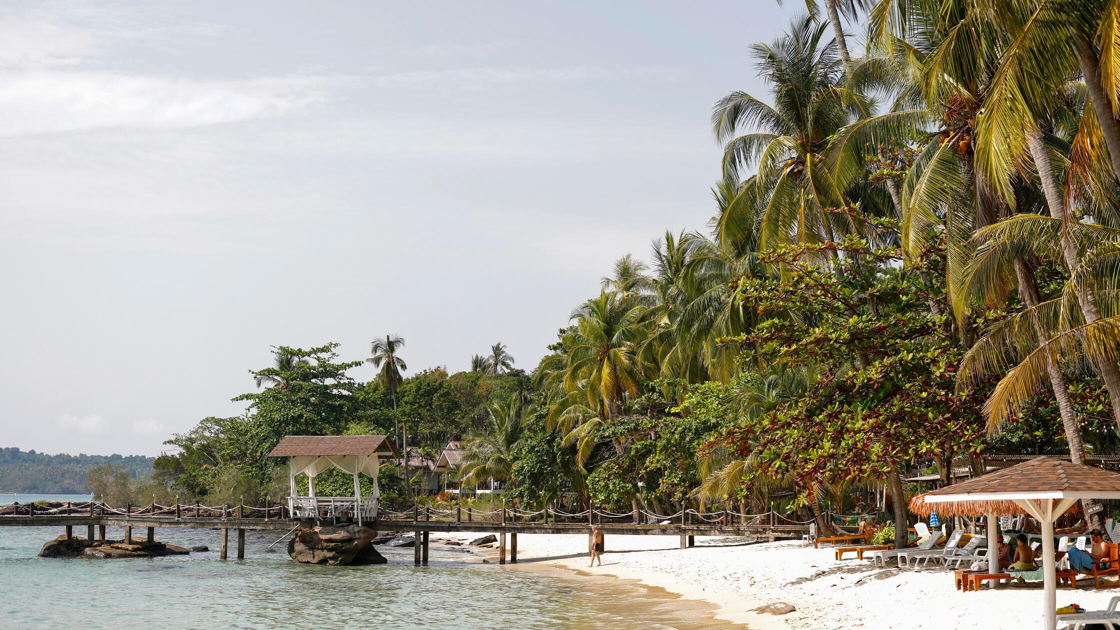 Thailand 2026, Ao Phrao Beach with wooden pier on 