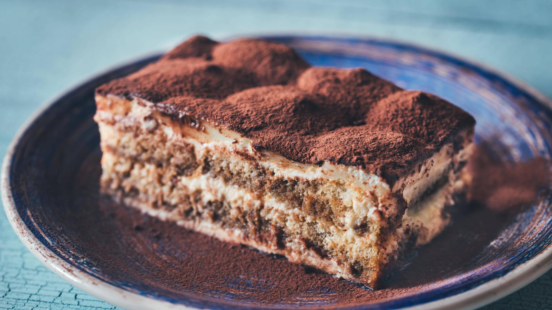 Portion of Tiramisu dessert PUBLICATIONxINxGERxSUI