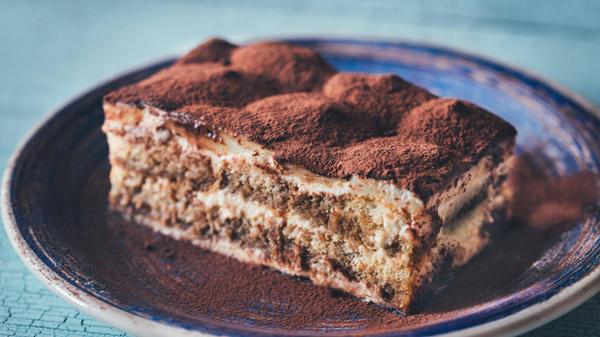 Portion of Tiramisu dessert PUBLICATIONxINxGERxSUI