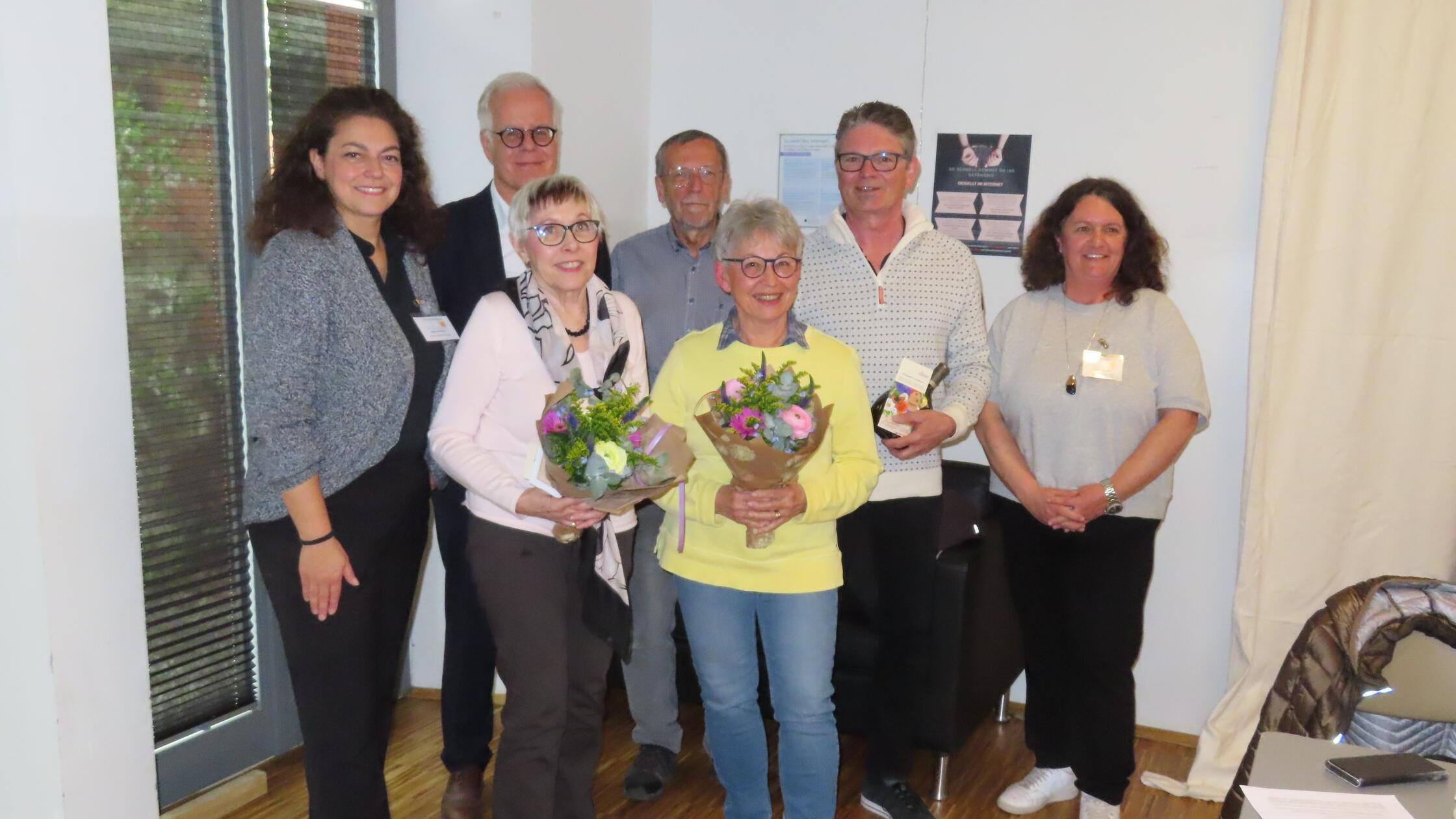 Ehrung des alten Seniorenrats-Vorstands. V.l.n.r. 