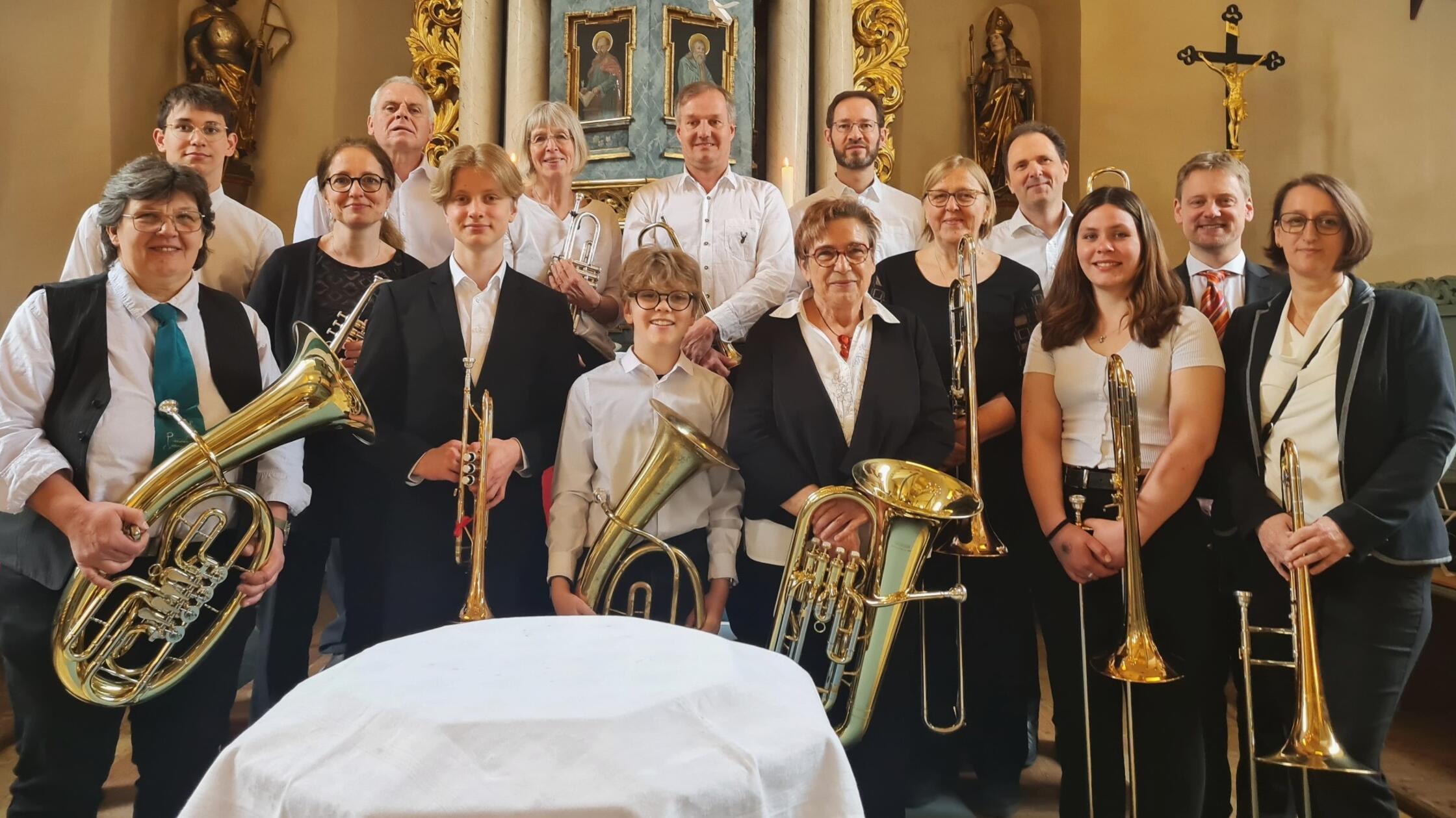 Der Posaunenchor Hohenstadt zeichnete Jonas Wollin