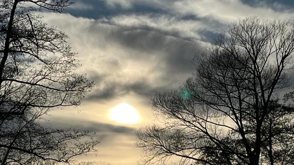 Sonnenuntergang über der Rednitz in Katzwang.