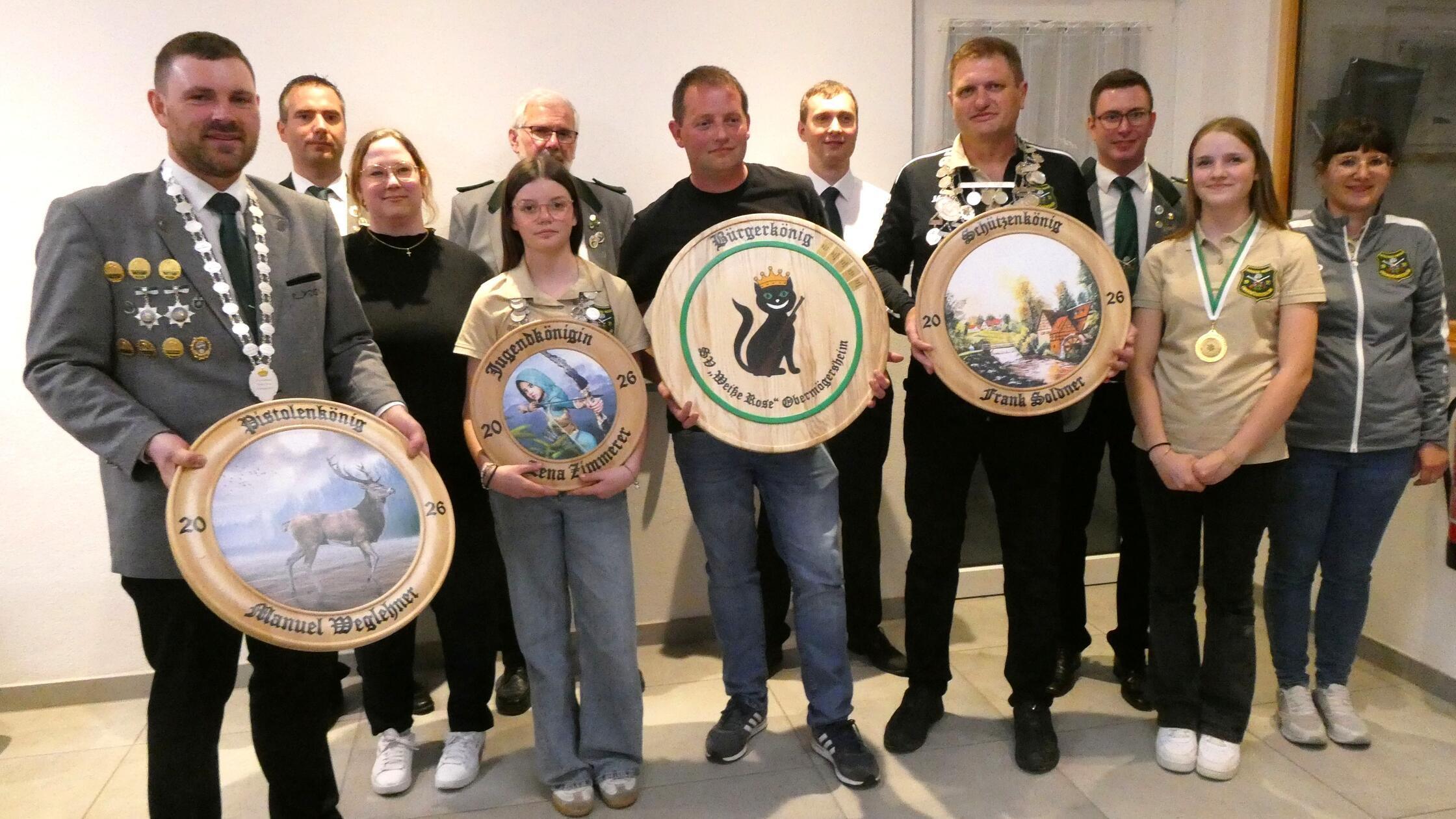 Festakt beim Schützenverein „Weiße Rose“ Obermögersheim: Frank Soldner ...