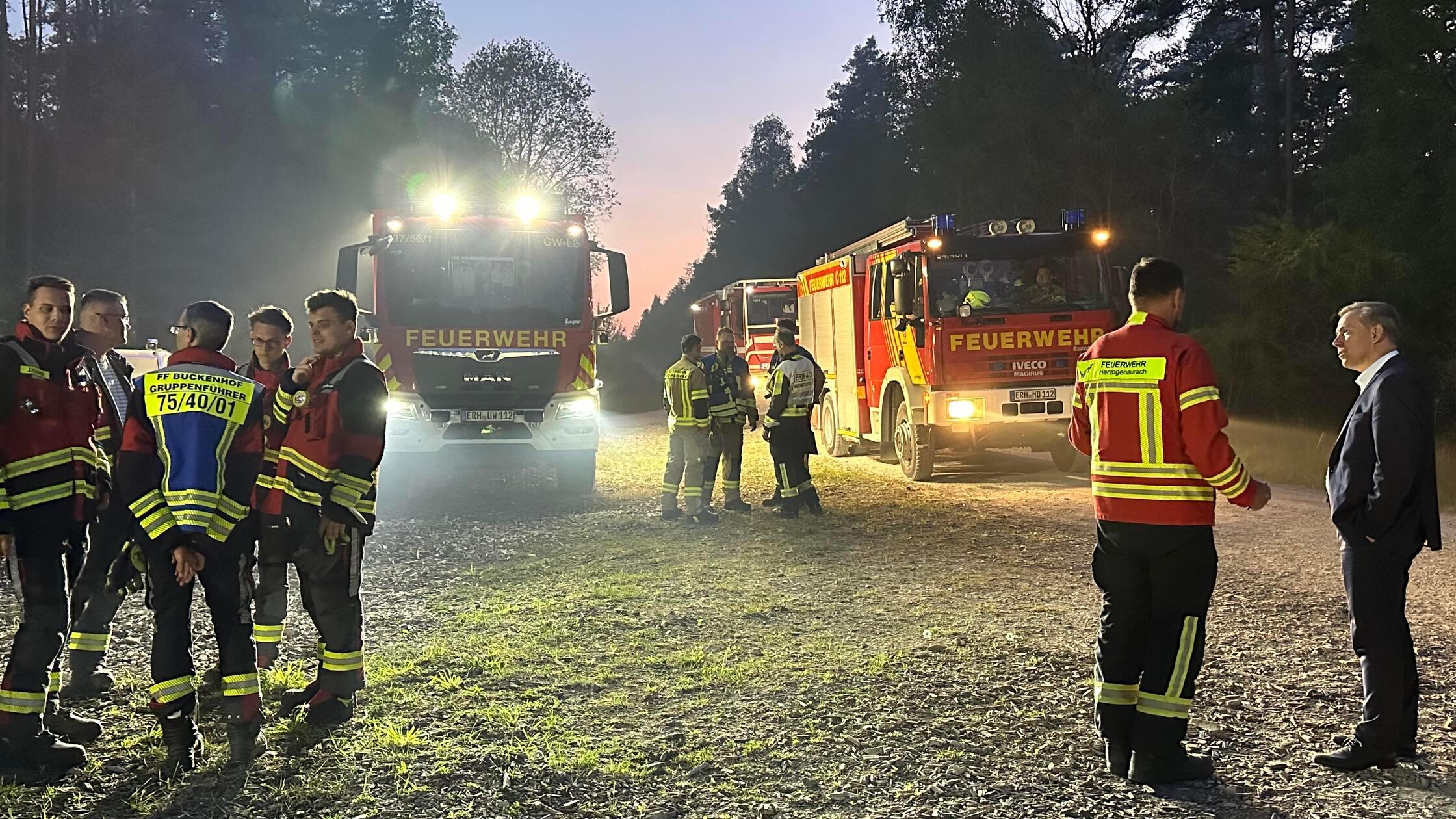 Ein Brand im Tennenloher Forst hat am Mittwochaben