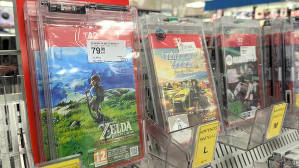 Nintendo Switch 2 Spiele Regal