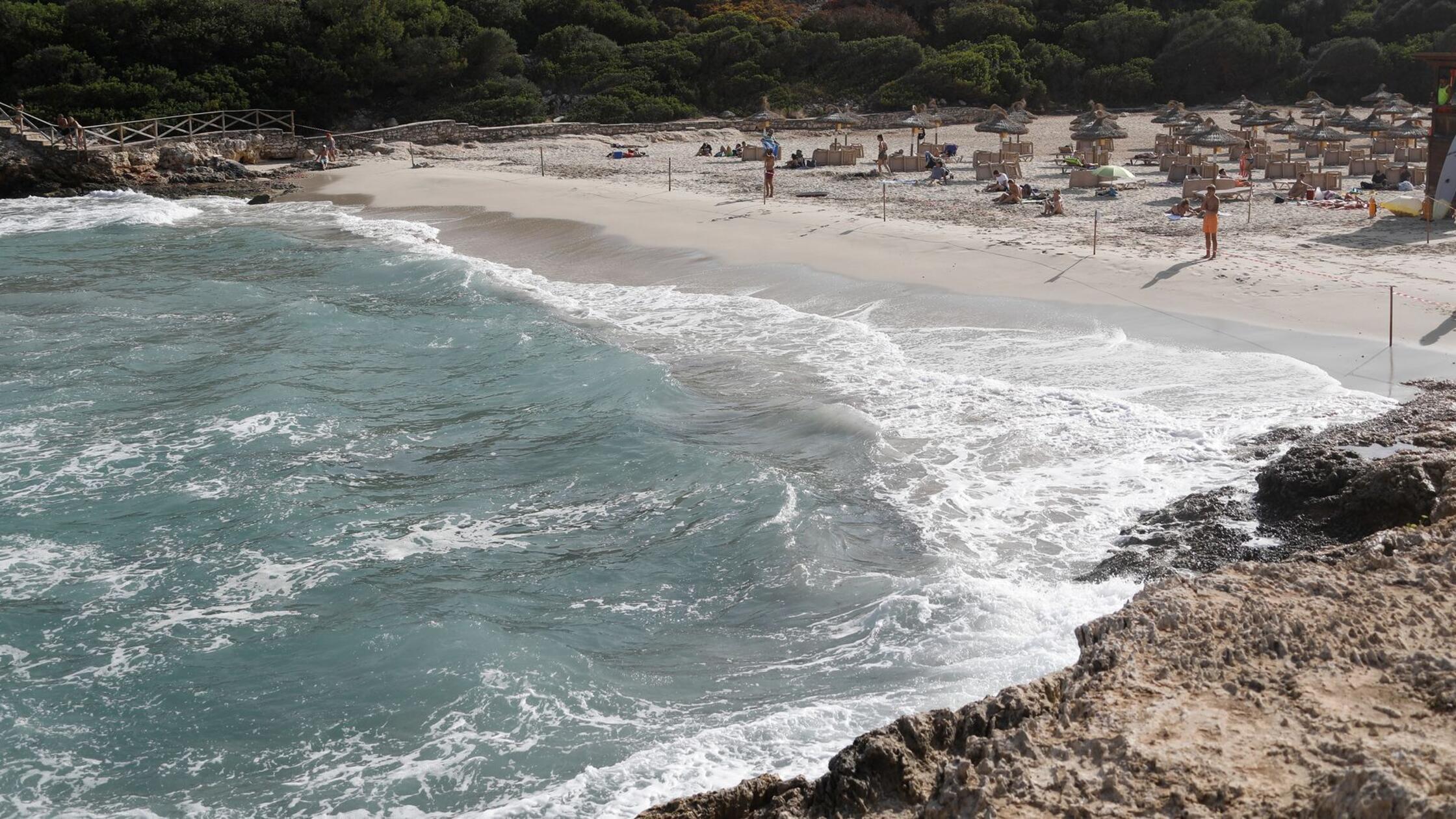 Der Strand von Cala Mendia in Manacor auf Mallorca