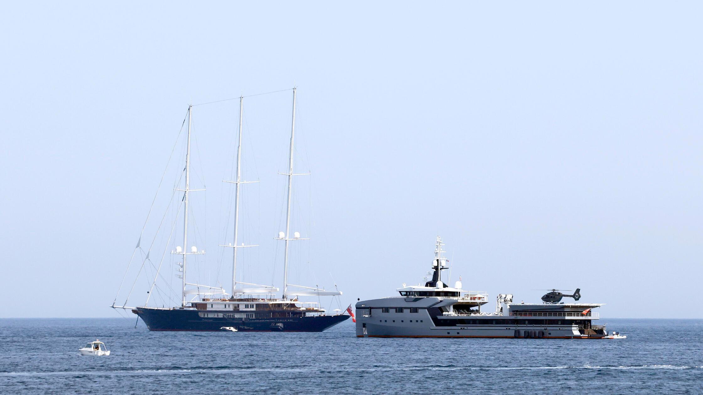 Jeff Bezos Superyacht 'Koru' in Cannes