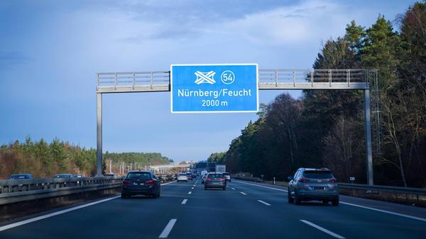 Bayern, Deutschland, Europa, Autobahn A9, Nürnberg