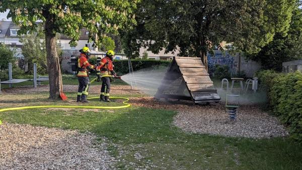 Feuerwehr Brand Kinderspielplatz Leerstetten