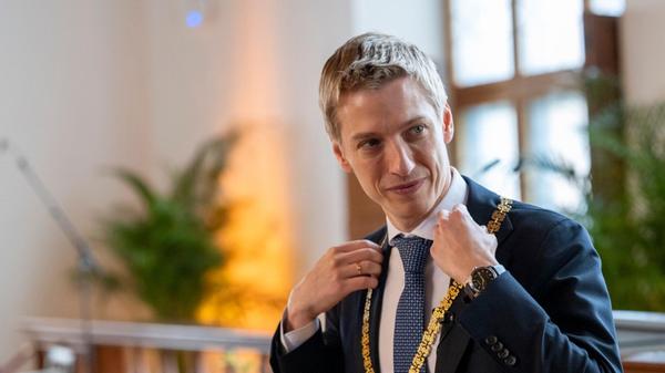 Der neue Oberbürgermeister Dominik Krause (Grüne)