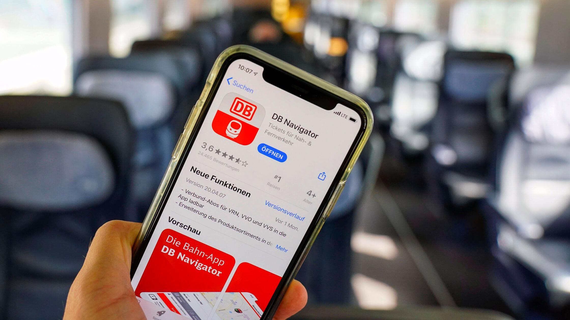 Reiseauskunft der Deutschen Bahn mit DB Navigator 