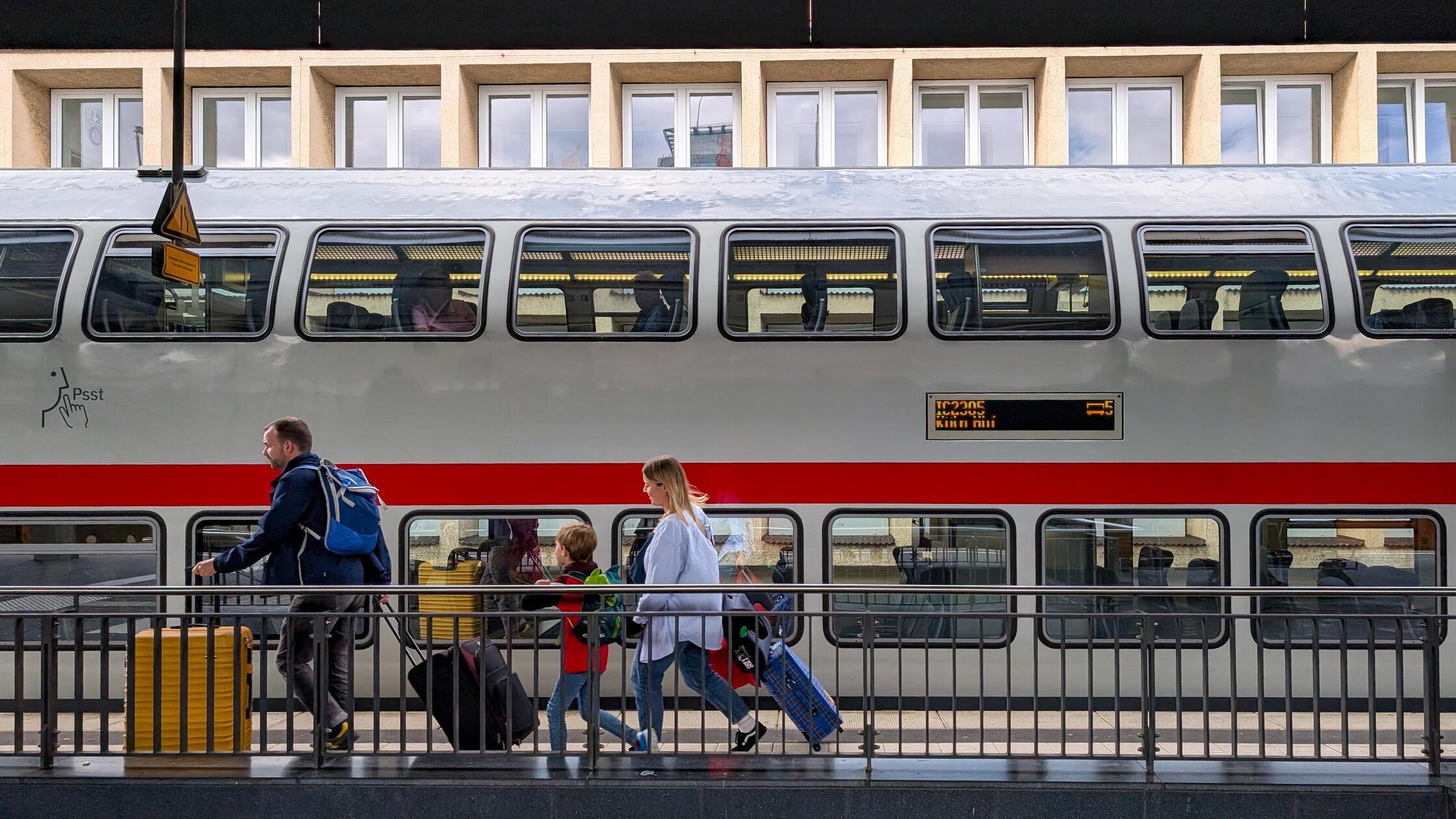 Essen Central Station With Intercity Train IC2305 