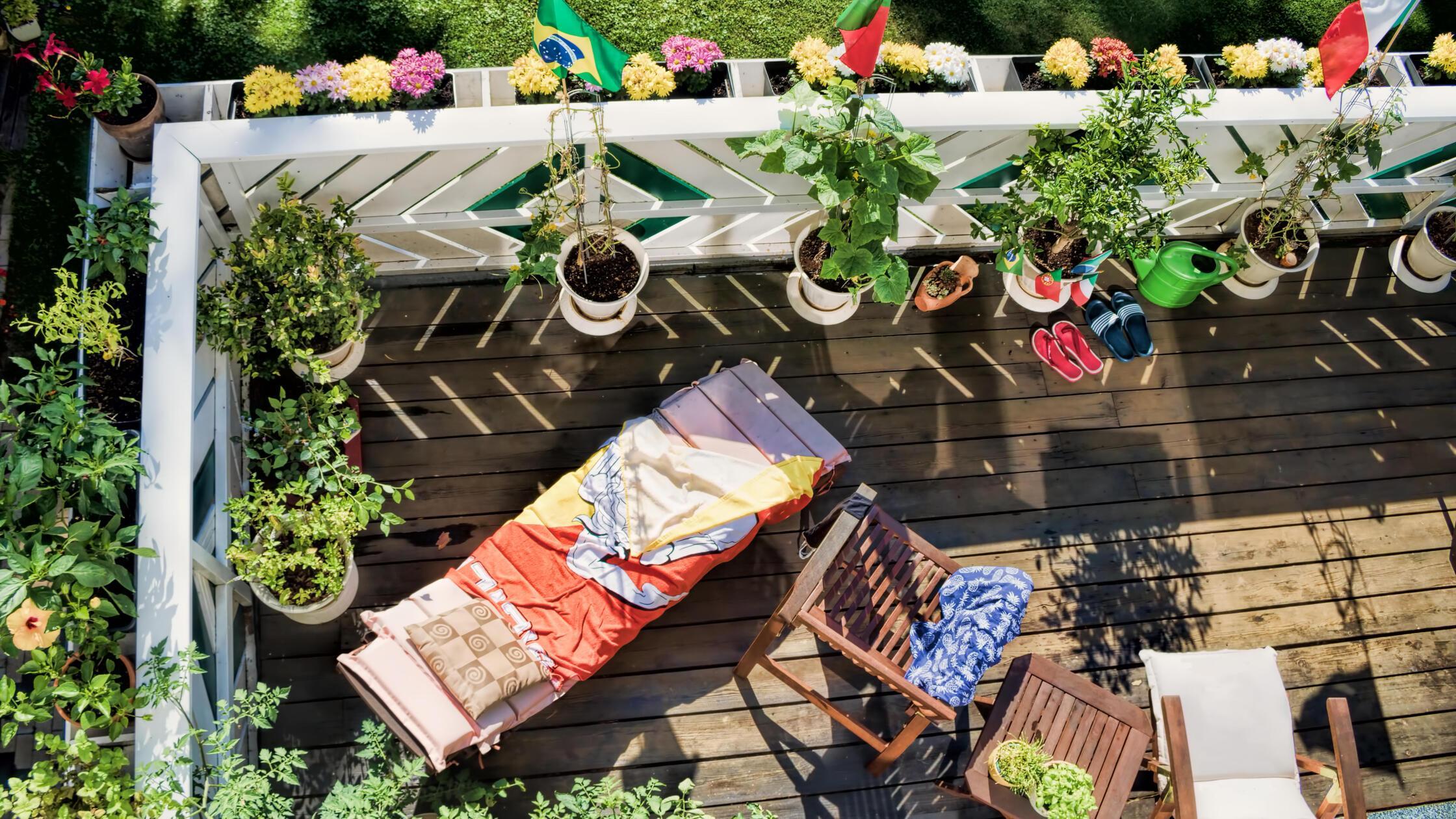 balkonien im sommer
