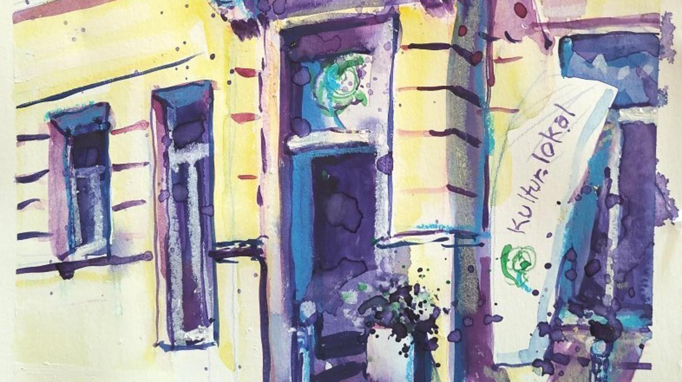 Kulturlokal Fürth, Temperabild von Birgit Maria Gö