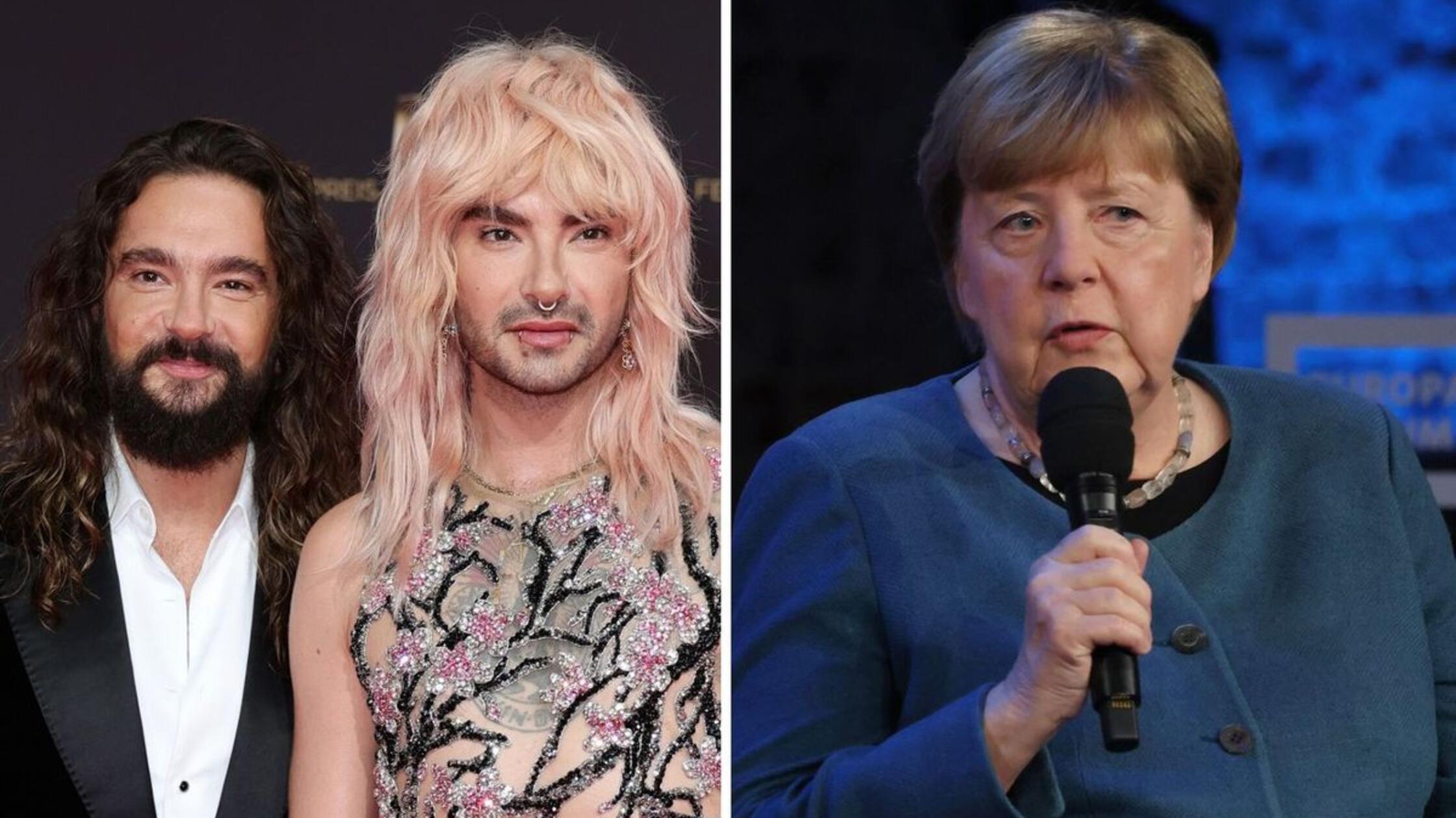  - Tom und Bill Kaulitz / Angela Merkel