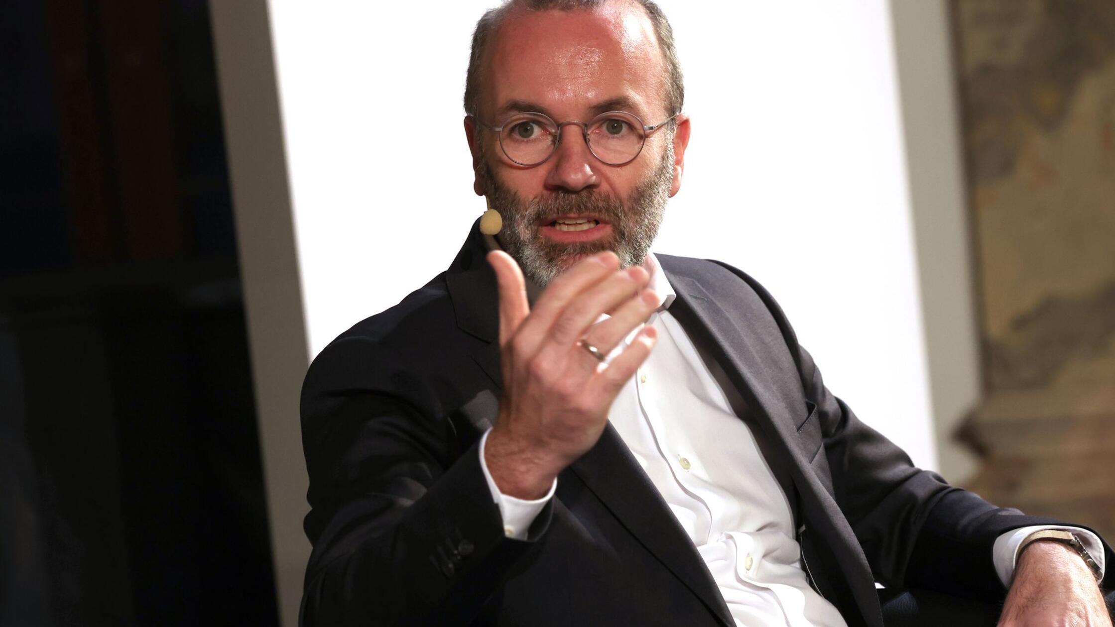 Manfred Weber (CSU), Vorsitzender der EVP, spricht
