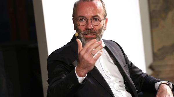 Manfred Weber (CSU), Vorsitzender der EVP, spricht