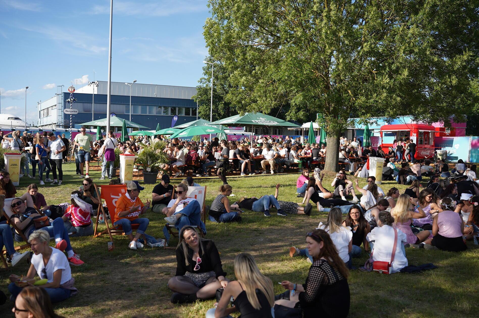 Auch der Biergarten war bei den Festivalbesuchern beliebt.