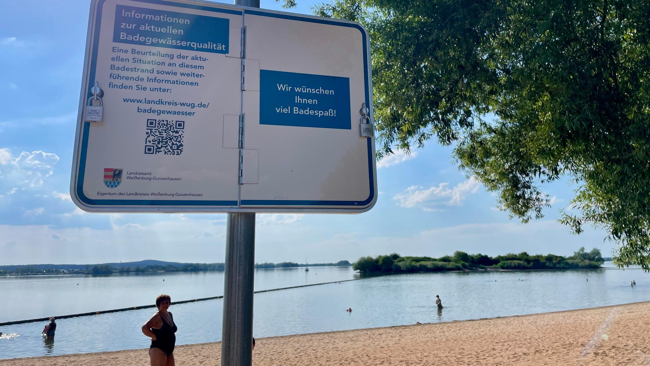 Badestrand Schlungenhof Altmühlsee Blaualgen
